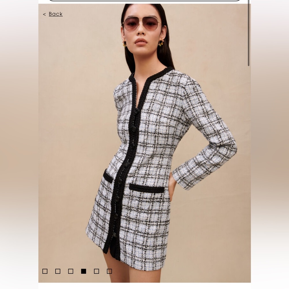 Maje tweed effect dress size 36 small
